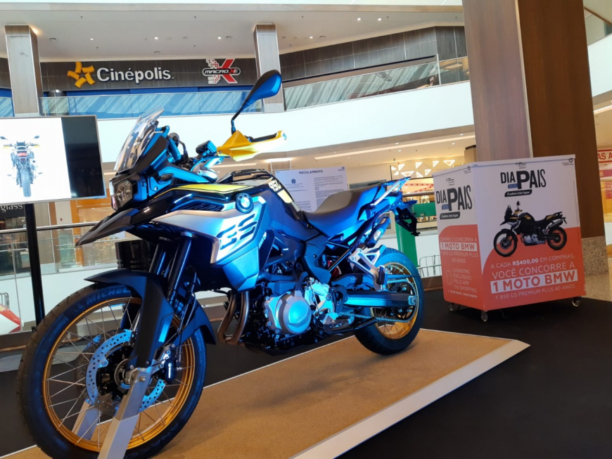 Shopping de Cuiabá vai sortear Moto BMW neste Dia dos Pais