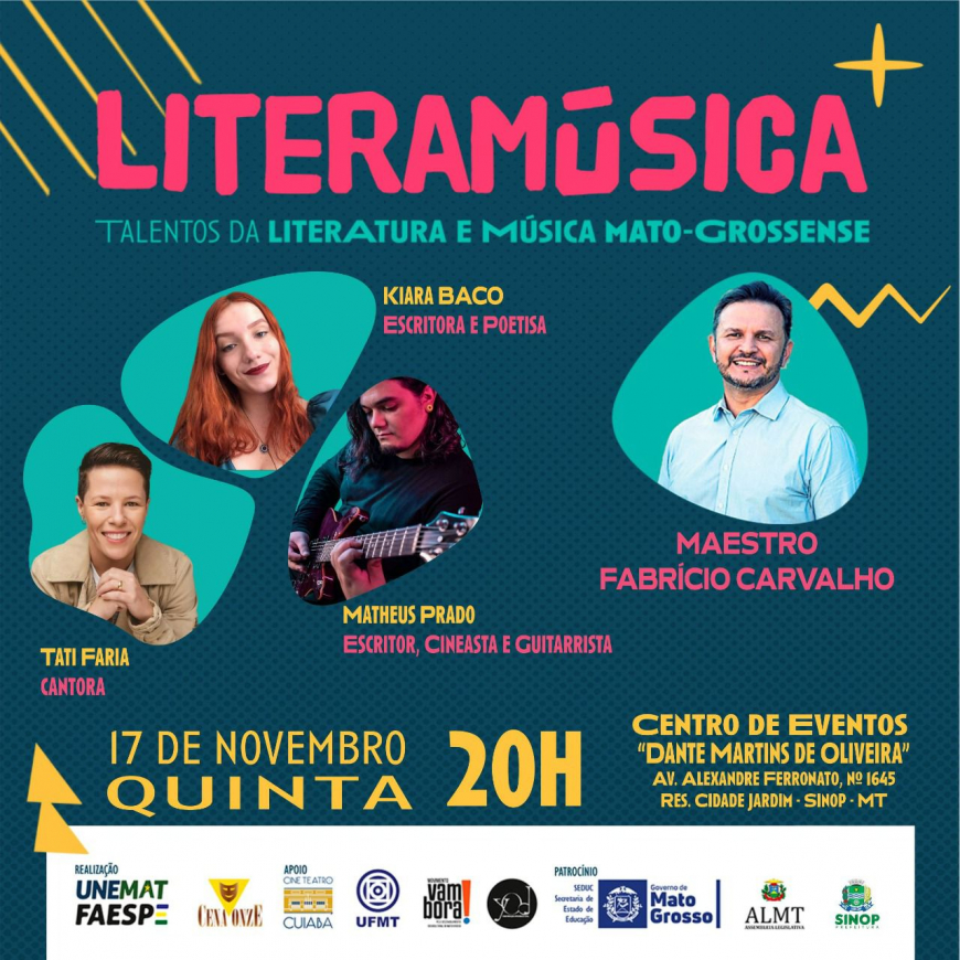 Sinop recebe o último LiteraMúsica de 2022