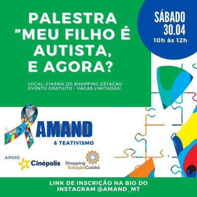 Encerramento do mês de Conscientização do Autismo conta com eventos importantes no Shopping Estação Cuiabá